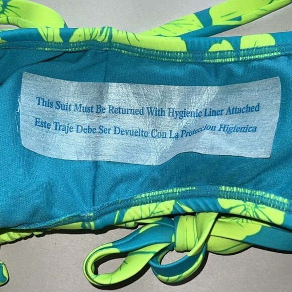 Wild Fable Women's Adjustable Coverage Bikini Bottom Blue/Green Tropical 2XL - Picture 9 of 10